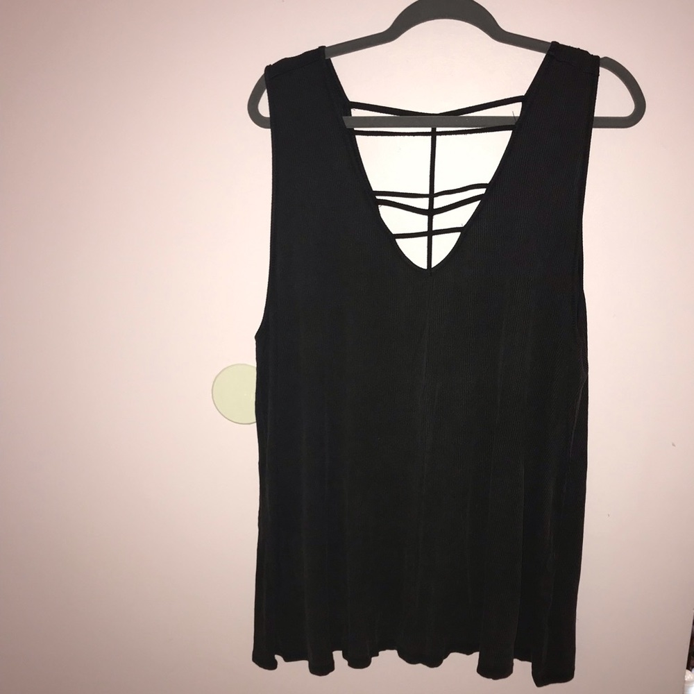 Dark Grey Caged Tank Top TORRID
